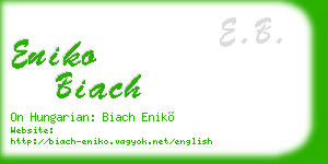 eniko biach business card